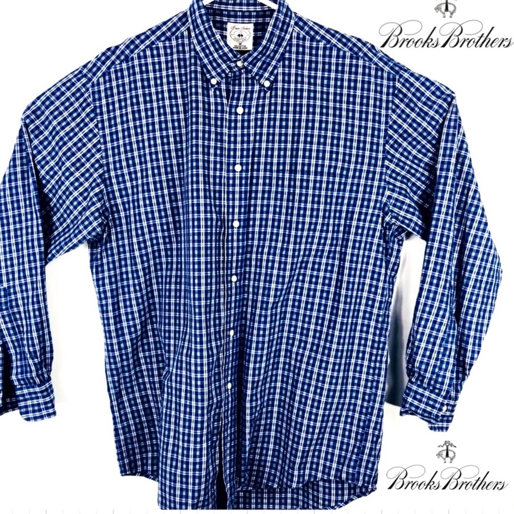 Brooks Brothers Blue Plaid Button Down